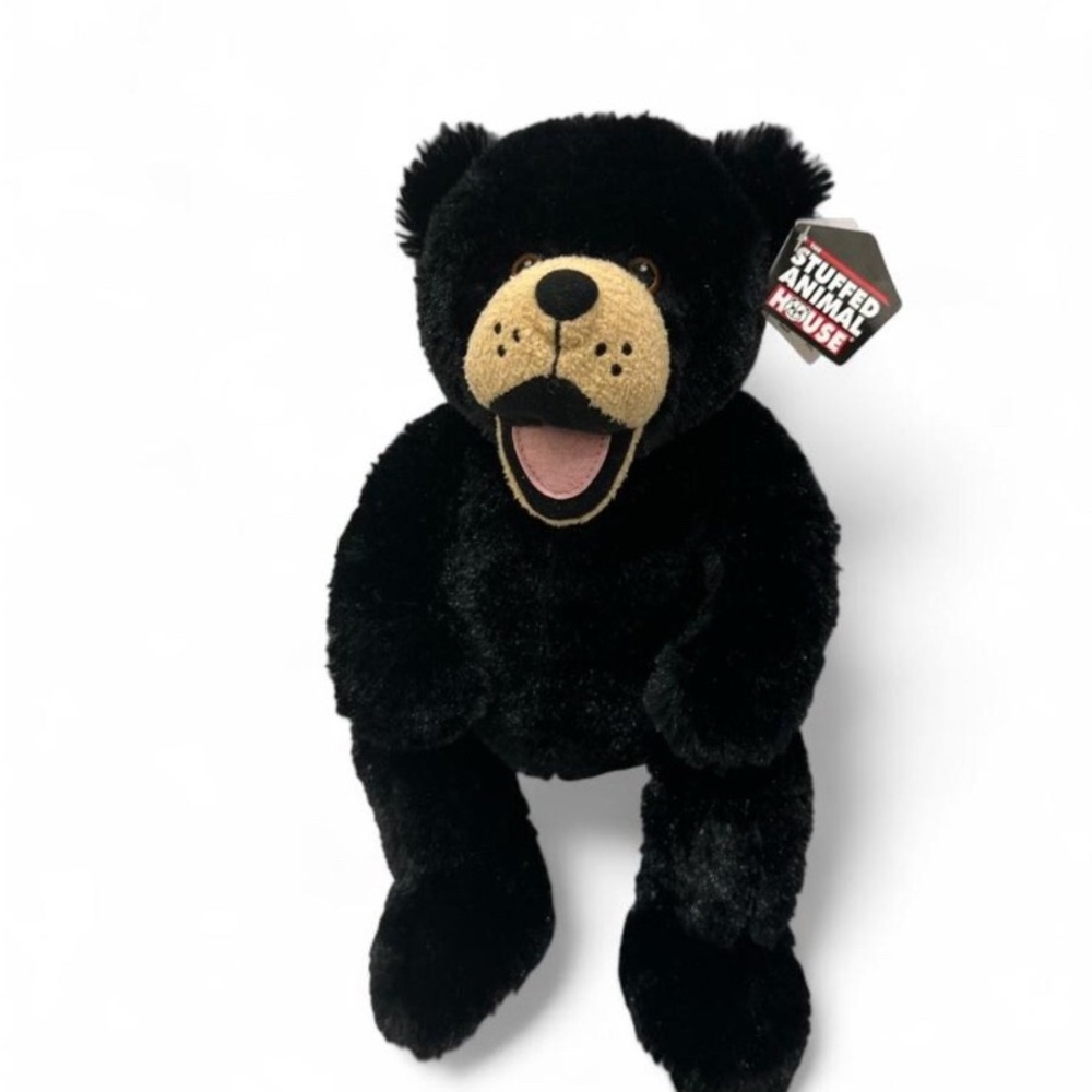 Stuffed Animal House Black Bear Plush Toy - Picture 4 of 7